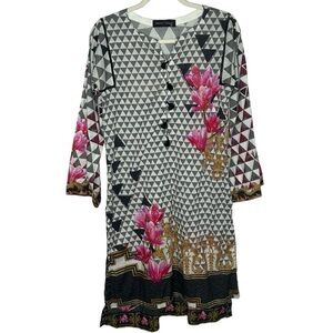 Bonanza Satrangi Floral Pakistani Kurti Dress